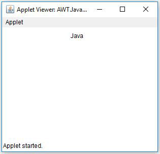 Java AWT Label Hide Example