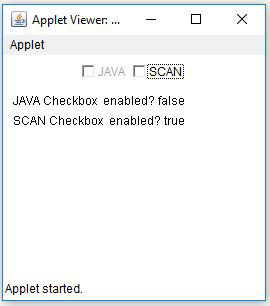 Java AWT Checkbox Enable Example