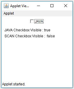 Java AWT Checkbox Visible Example
