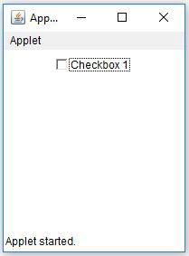 Java AWT Checkbox Hide Example