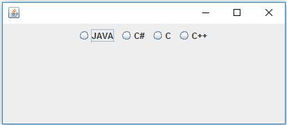 Swing JRadioButton In Java Example