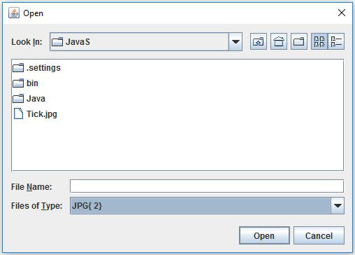 JFileChooser File Filters In Java