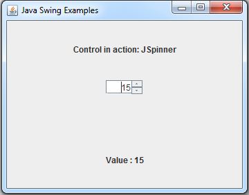 Java Swing JSpinner