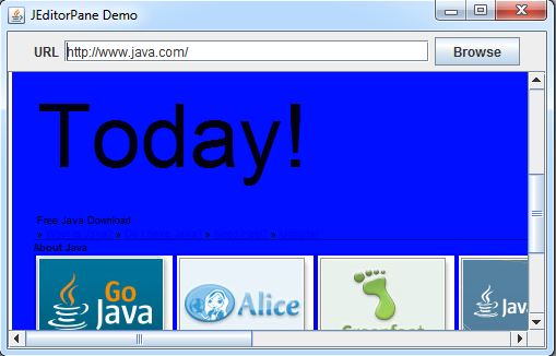 Java JEditorPane Example